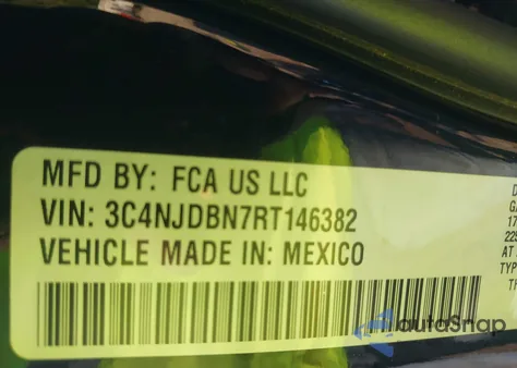 2024 Jeep Compass Latitude 4X4 из США, поврежденный, VIN 3C4NJDBN7RT146382